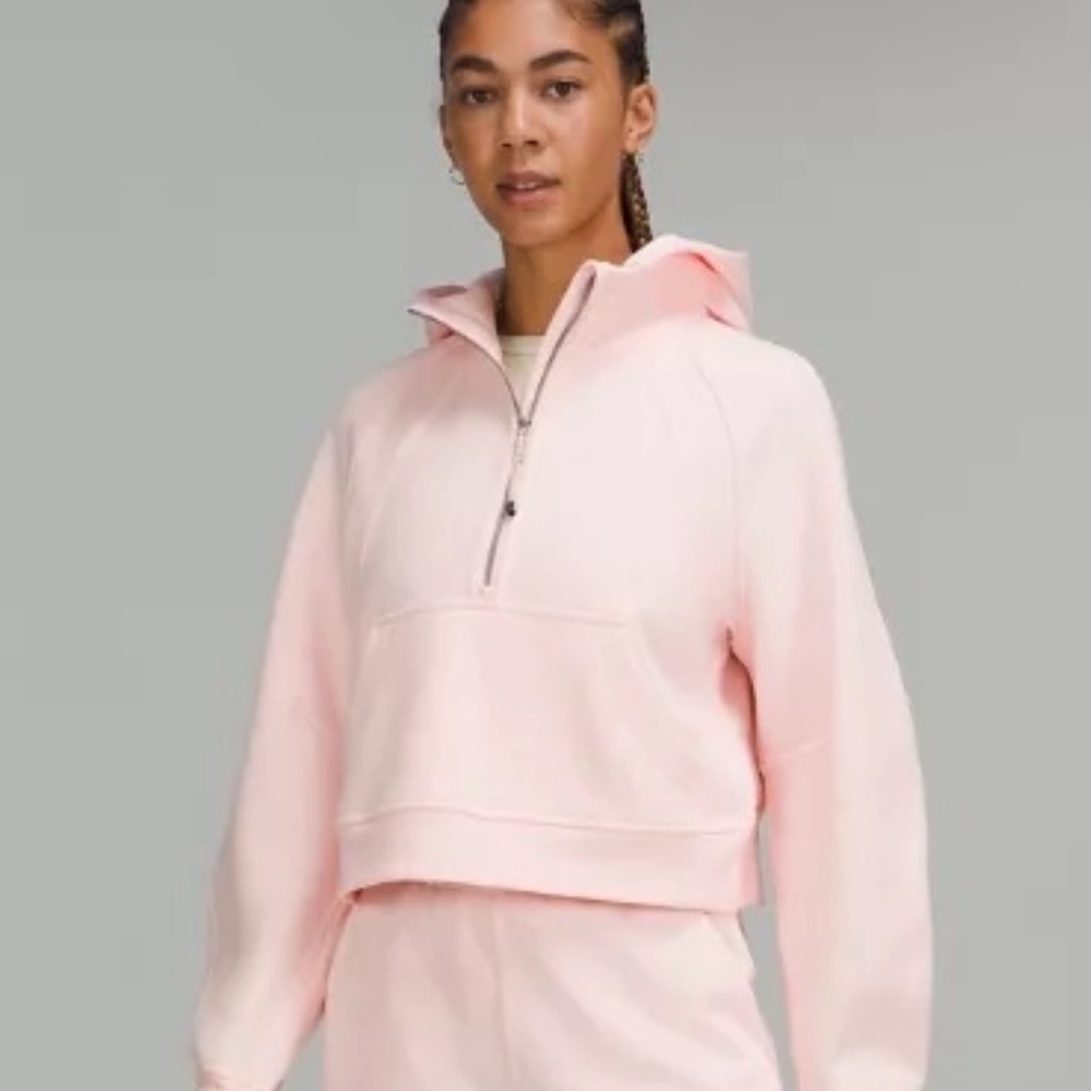 Lululemon Strawberry Milkshake Half Zip Scuba